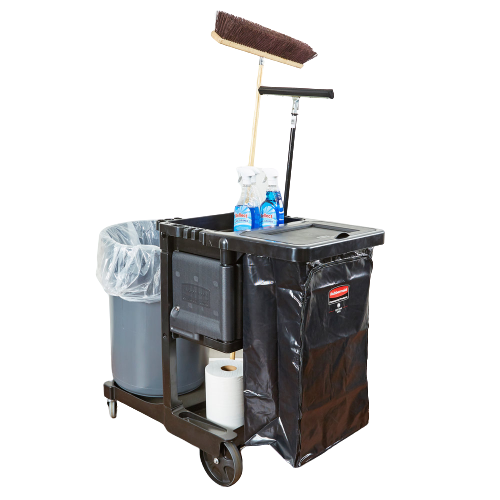 Rubbermaid 1861430 Executive Janitor Cart with Locking Cabinet