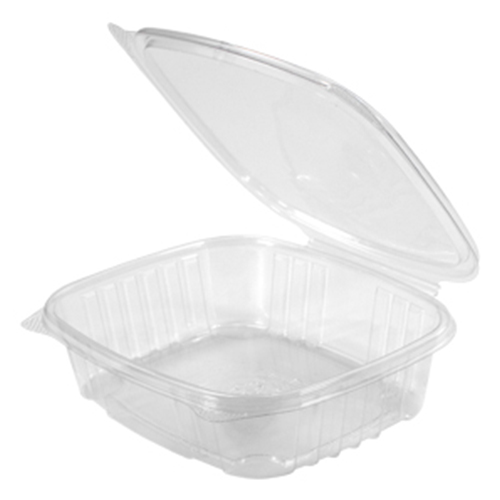 Genpak AD24 Hinged 24 oz Clear Plastic Deli Take Out Food