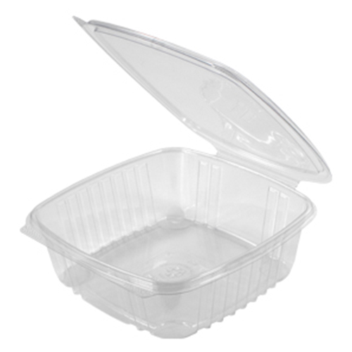 Genpak AD08 8 oz. Clear Hinged Deli Container - 200/Case