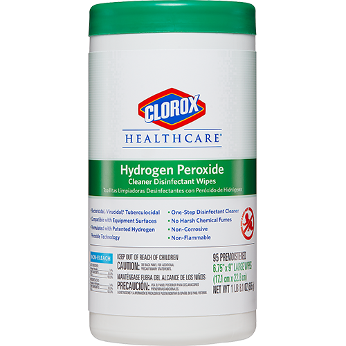 Clorox Healthcare® Hydrogen Peroxide Cleaner Multipurpose Wipes Canister 95 Ct 30824 6797