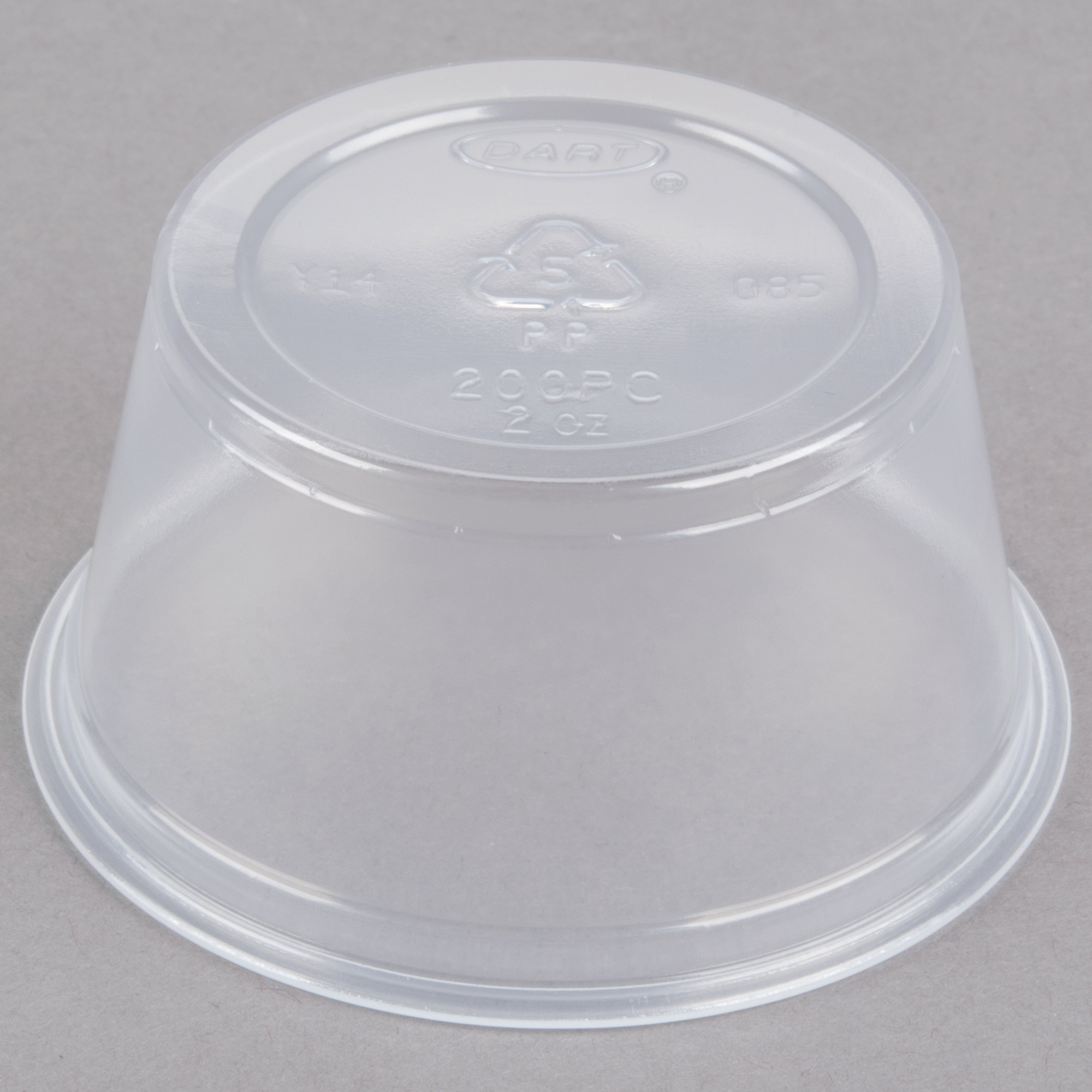 Dart P200N 2 Oz Portion Cups - Case Of 2500 Translucent PS Containers