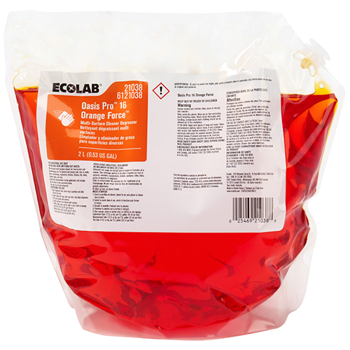 Ecolab All Purpose Cleaner Orange Force 2 - 2 Liter/Case