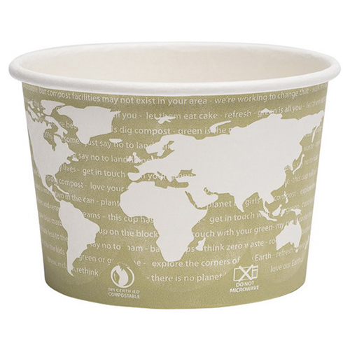 Eco Products World Art™ Compostable 16 oz. Soup / Hot & Cold Food Cup