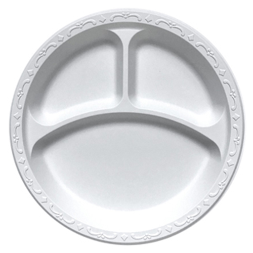 Claycoat Ribbed Paper Plates