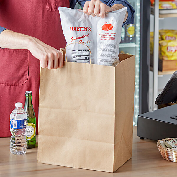 White Kraft Paper Lunch Bags 4 LB Capacity Paper Bags, Bakery Bags