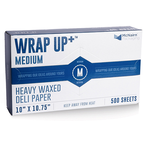 WRAP UP+ SMALL 8 INTERFOLDED HEAVY WAXED DELI PAPER 8x10-3/4 12/500