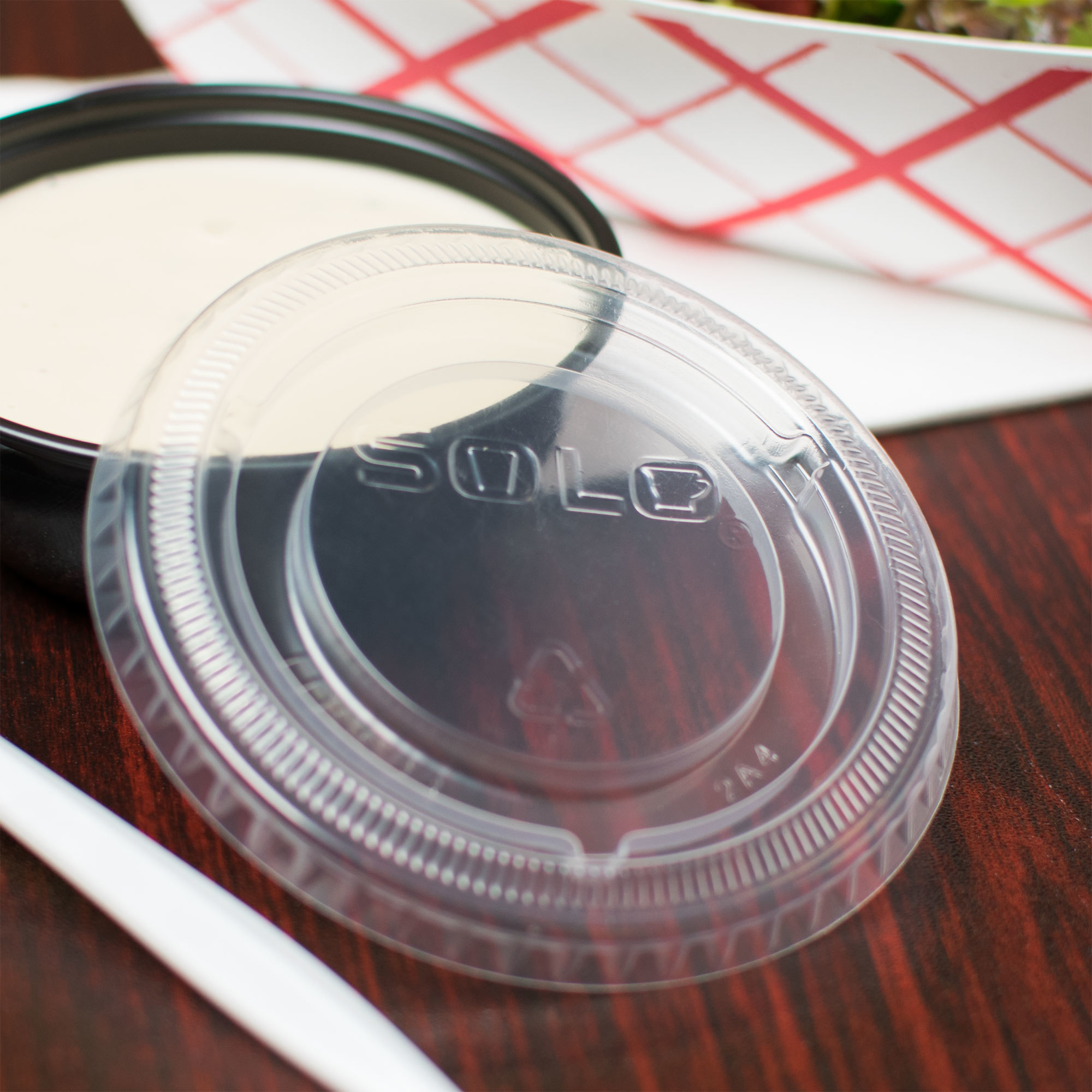 Pack] 3 Oz Leak Plastic Condiment Souffle Containers with Attached