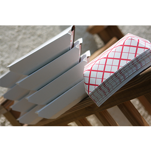 Special Quality Packaging 100 1 lb. Red Check Food Tray