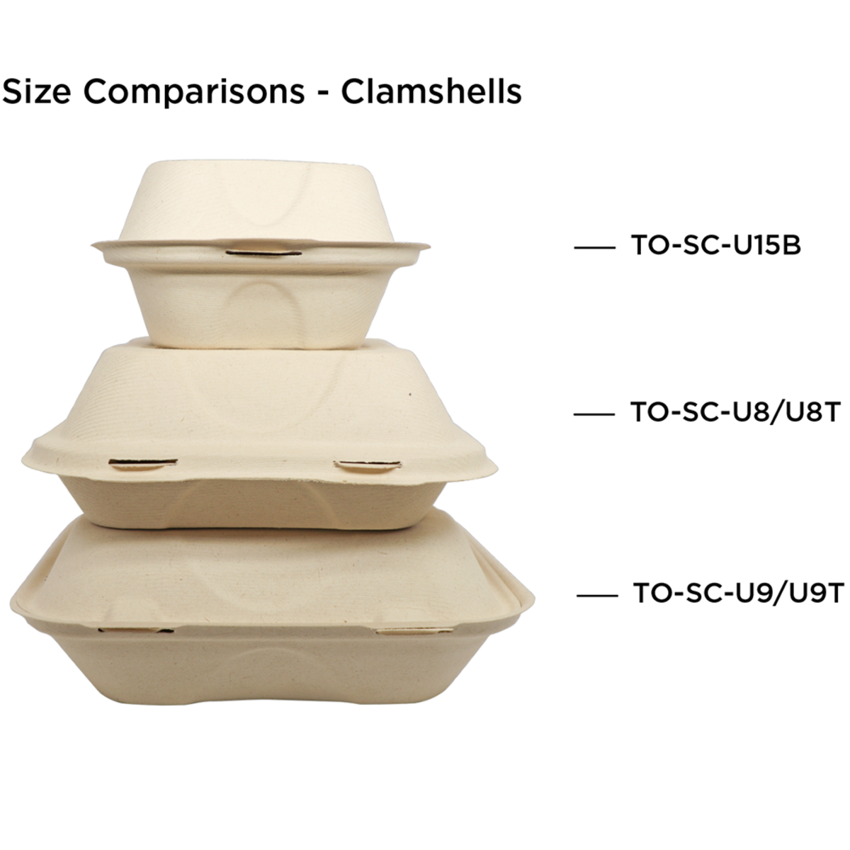World Centric 2-Compartment Clamshell Taco Container, TO-SC-T2