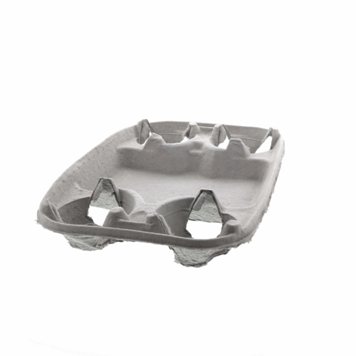 Pactiv 4 Cup Fiber Blend Universal Cup Carrier with Food Tray, 210 Ct.